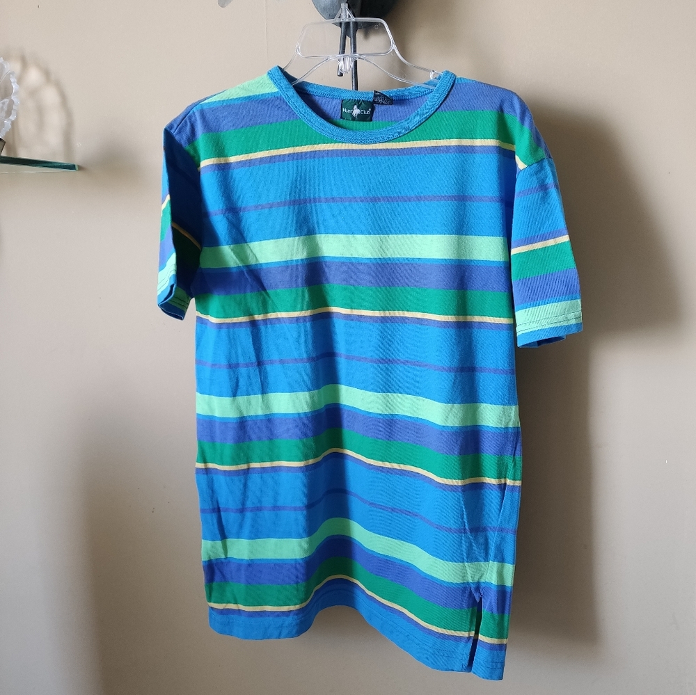 Vintage 1990s Hunt Club Striped Men's Shirt Size S